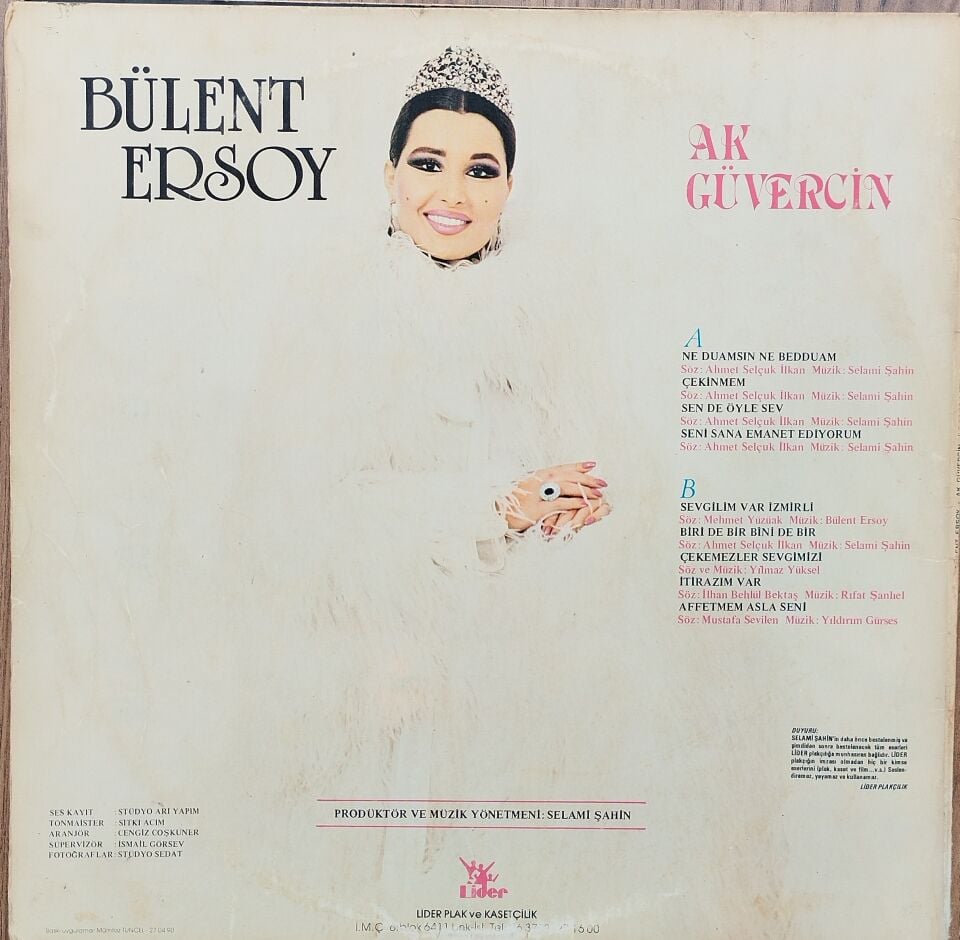 BÜLENT ERSOY/AK GÜVERCİN Plak