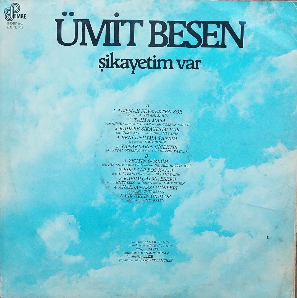 ÜMİT BESEN/ŞİKAYETİM VAR LP Plak