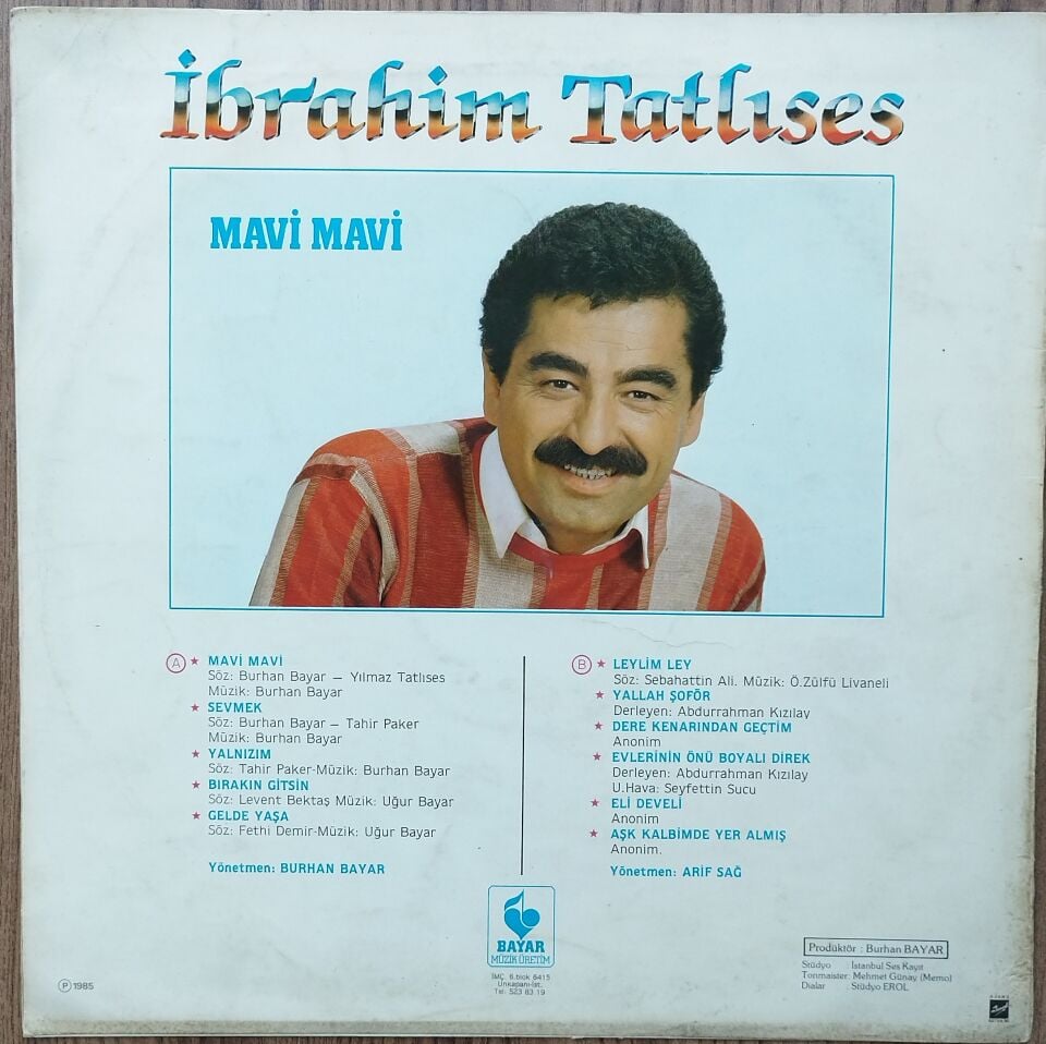 İBRAHİM TATLISES /MAVİ MAVİ LP Plak