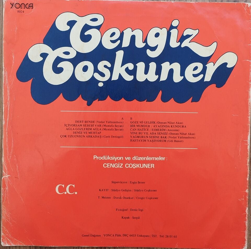 CENGİZ ÇOŞKUNER/DERT BENDE LP Plak