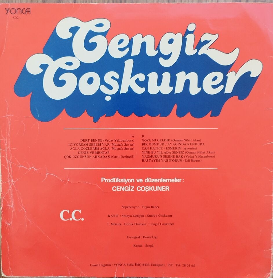 CENGİZ ÇOŞKUNER/DERT BENDE LP Plak