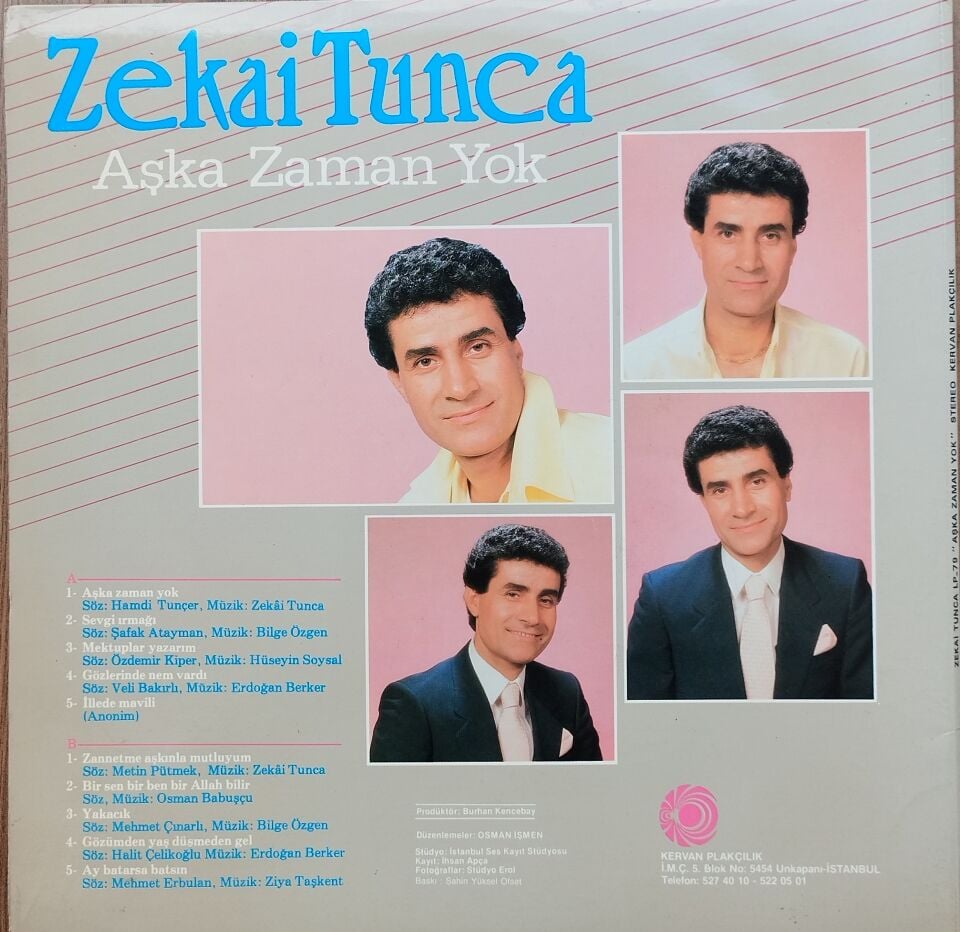 ZEKAİ TUNCA-AŞKA ZAMAN YOK Plak