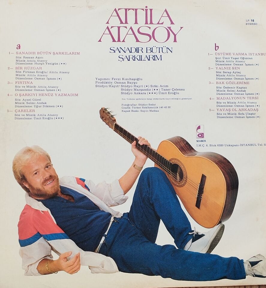 ATİLLA ATASOY-SANADIR BÜTÜN ŞARKILARIM Plak