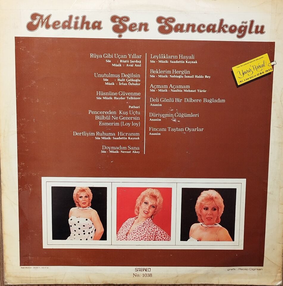 MEDİHA ŞEN-UNUTULMUŞ DEĞİLSİN LP Plak