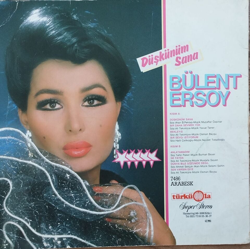Bülent Ersoy / Düşkünüm Sana LP (Türküola Baskı) Plak