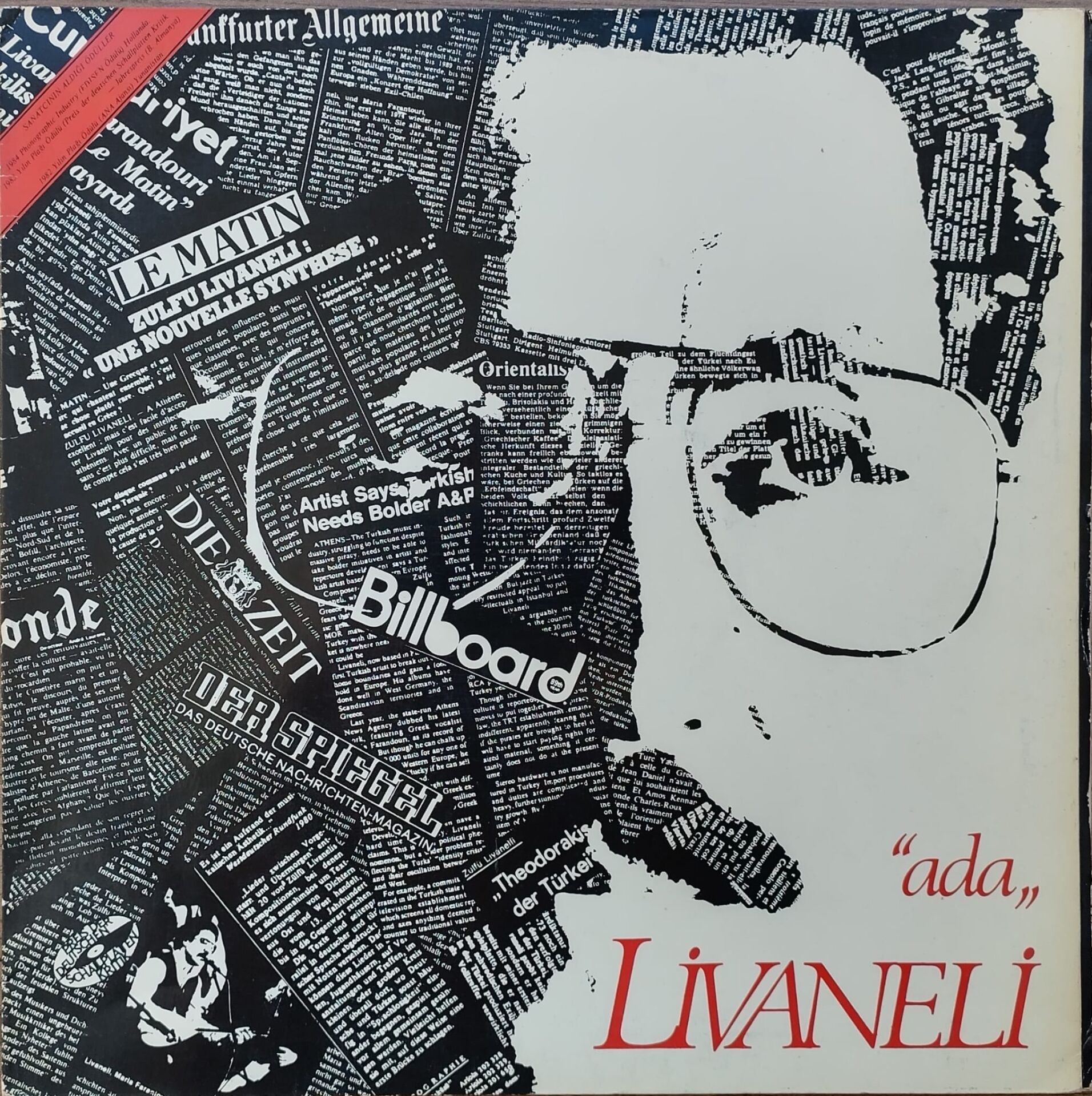 Zülfü Livaneli Ada LP Plak