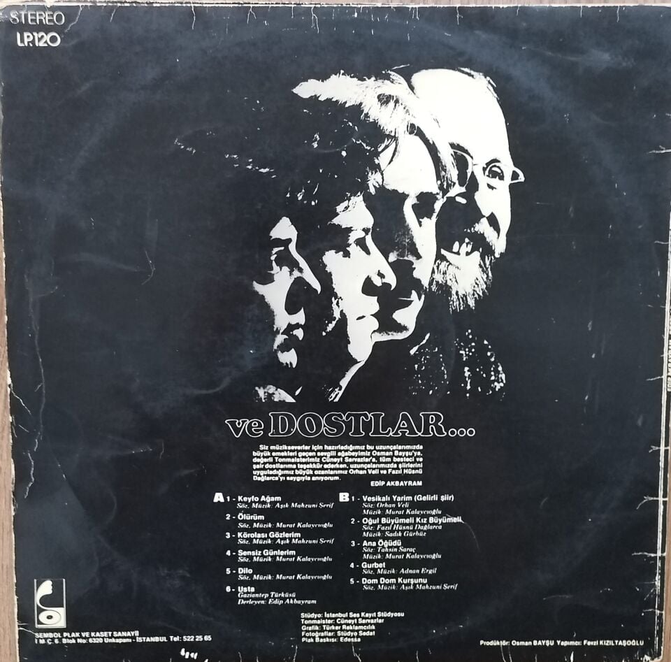 Edip Akbayram ve Dostlar – 1985 LP PLAK