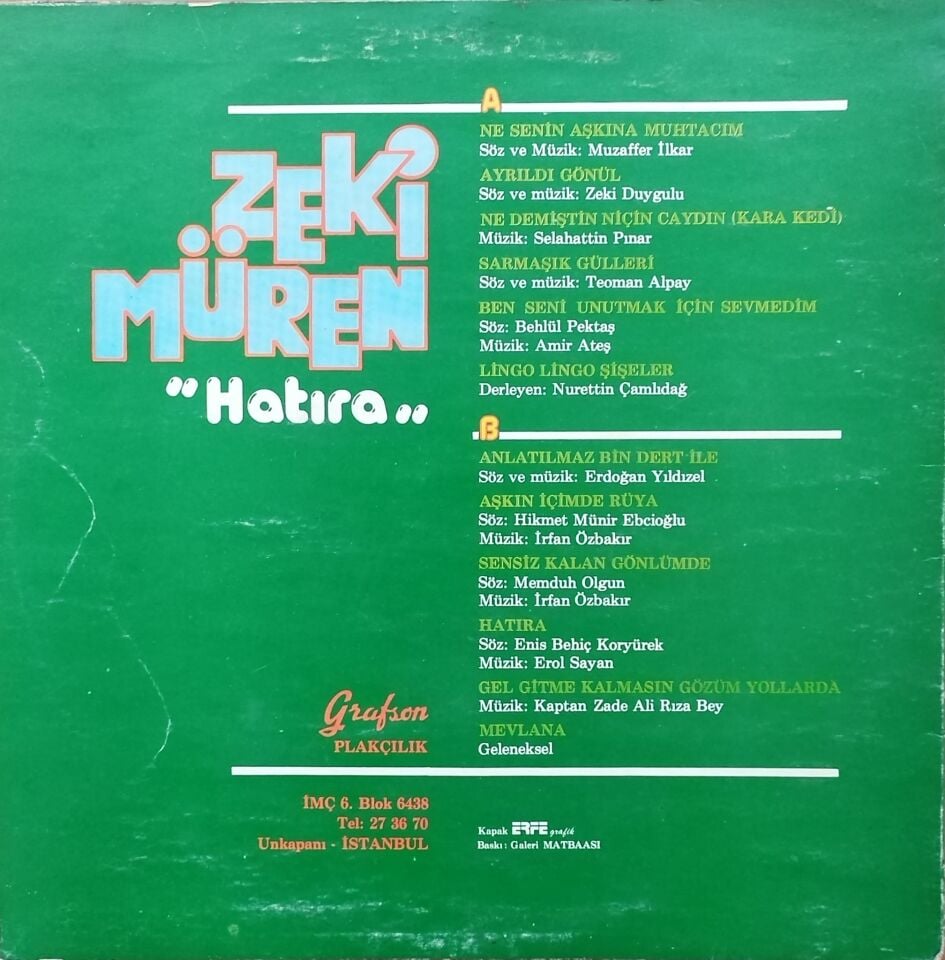 Zeki Müren – Hatıra LP PLAK