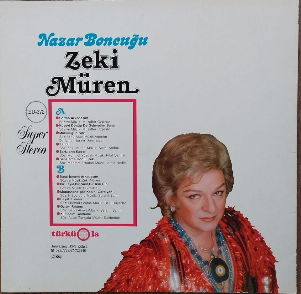 Zeki Müren – Nazar Boncuğu LP PLAK (TÜRKOLA)