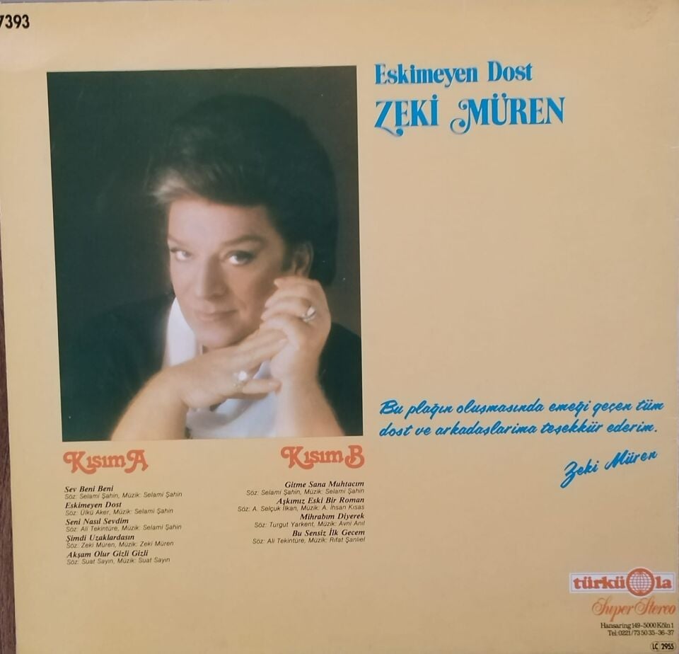 Zeki Müren – Eskimeyen Dost LP PLAK (TÜRKOLA)