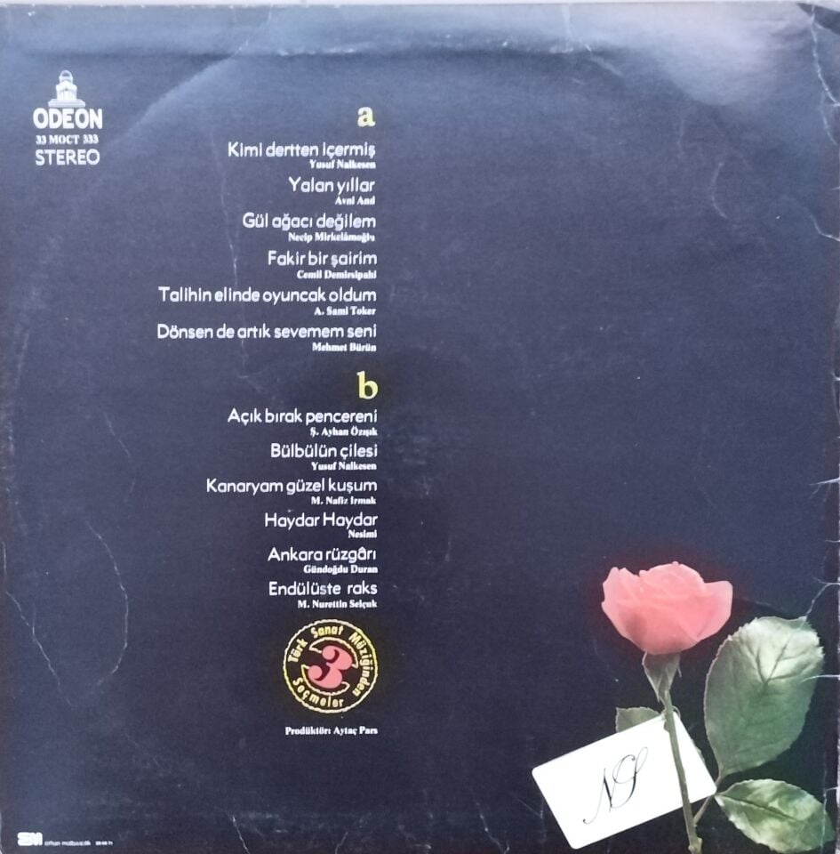 Nesrin Sipahi – Türk Sanat Müziğinden Seçmeler 3 LP PLAK